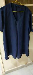 Navy Blue Maternity Blouse