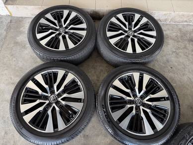 Rim original vellfire alphard like new tyre 95%