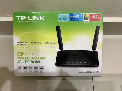 TP-Link MR200 AC750 Wireless Dual Band 4G Router