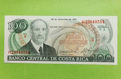 Costa Rica 100 Colones 1993 UNC