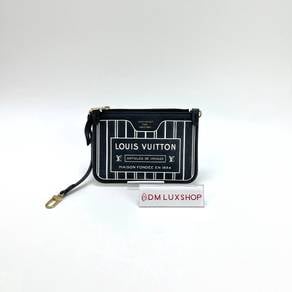 Preloved LV Neverfull BB Inside Out Black Pouch