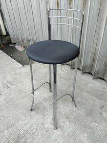 Black cushion high bar stool