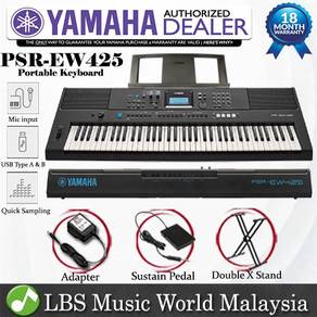 YAMAHA PSR-EW425 76 Key Portable Keyboard Basic