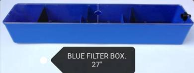 Top Filter Box Blue 27" x 5" x 4.5" for Aquarium