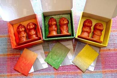 Malaysia Truly Asia Ethnic Clay Dolls - Set of 3