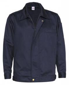 Worker Jacket TC Drill Zip Tutup Navy Blue [JK41]