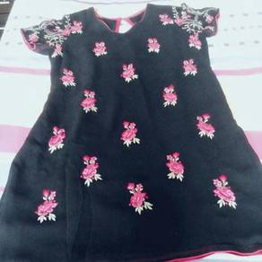 Beautiful black top with floral design