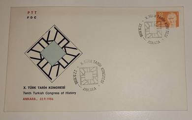 FDC Turkiye 1986-Tenth Turkish Congress Of History