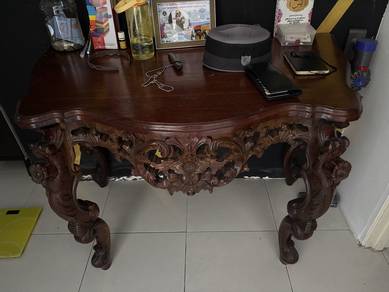 meja cermin kayu jati