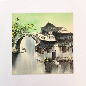 ClearanceRM48 Watercolor Arched StoneBridgeVillage