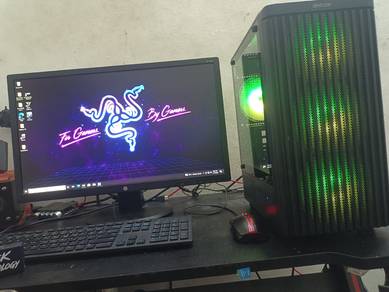 PC gaming fullest with monitor 24inch (plug n play