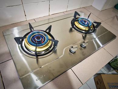 LPG Stainless Steel Built In Hob Double Gas Cooker