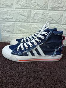 Uk7.5 Adidas Nizza Hi RF Denim Sneakers