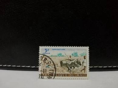1961 Mali Stamp Plouging Farm Agriculture