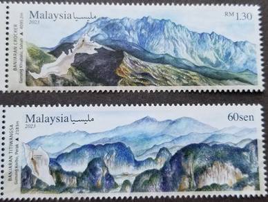 Mint Stamp Mountain Ranges Malaysia 2023