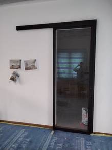 Pintu Slidng Ruang Tamu - (Aluminium-Kaca)