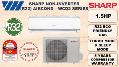 Sharp 1.5HP Non-Inverter(R32) AirCond+Installation