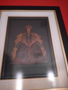 Poster with ancient portrait