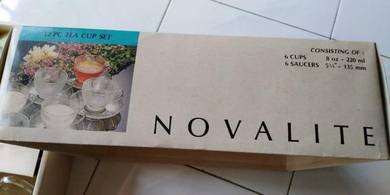 Novalite transparent cups cawan