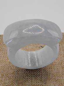 Icy Ice White Burma Jadeite Jade / US SIZE 9.75