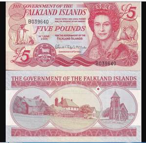 Falkland Islands 5 Pounds 2005 - Pick P17a