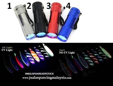 Fishing uv torch light for uv and luminious jig