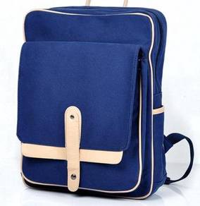 [12.12] Japanese Style Blue Laptop Bag Backpack