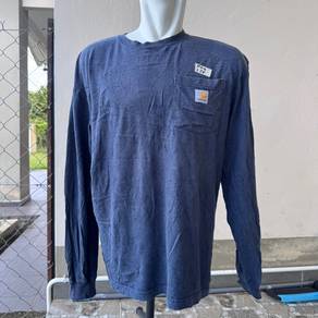 Carhatt blue long-sleeve t-shirt Wright & Company