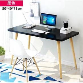 BLACK Wooden Table Desks With Storage Home Shelf