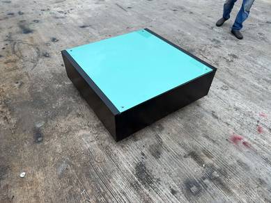 3x3ft Glass Drawer Meja Kopi Coffee Center Table