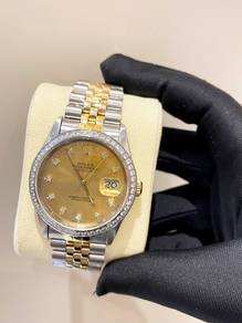 Rolex Datejust 36 Half 18k750 Yellow Gold Diamond