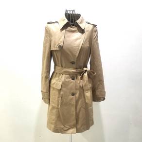 Authentic Burberry Blue Label Beige Lambskin Coat