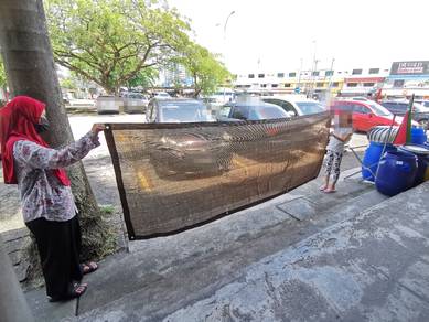 Shading net ( brown - tebal ) 1m x 3m / sun shade