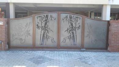 Pintu Pagar CNC corak buluh