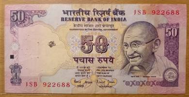 India 50 rupees 1997 - 2003 - Pick 90b  AU