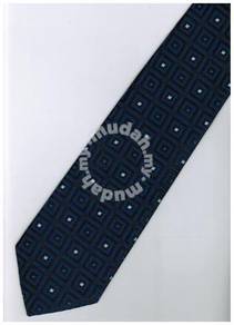 EDB25 Blue Black Box Striped Formal Neck Tie