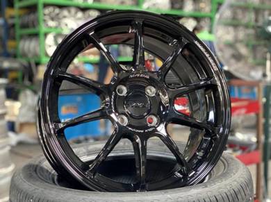 New 16 AOW ZE40 BLACK Rim City Vios Yaris Myvi FLX