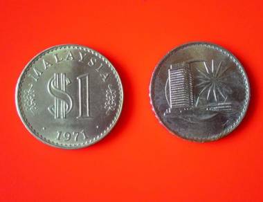 Dy 1971 Malaysia 1 ringgit currency old coin