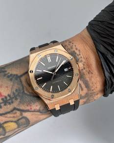 Custom Seiko Mod 42mm Black Rose Gold AP
