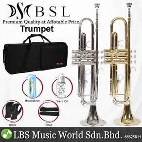 BSL Bb Trumpet Instrument B Flat Three Tone Gold P
