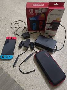 Nintendo switch OLED neon ++ full set (like new)