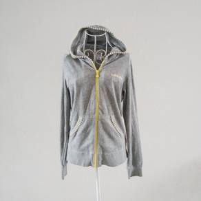 Adidas Grey Velvet Hoodies Sweater