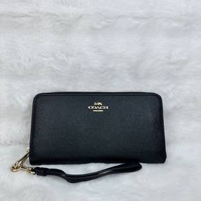 Authentic Coach Black Long Zip Wallet