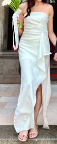 White Satin Bridal / Wedding Dress (Worn Once)