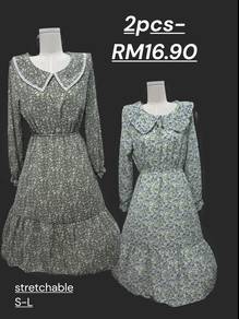 CLEARANCE STOCK Peter Pan Collar Floral Mini Dress