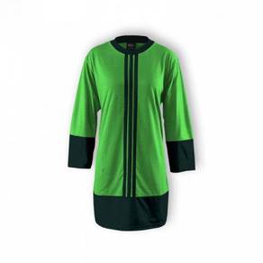 T-shirt Muslimah Front Stripes Enzo Code8022 Green