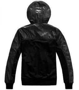 STYLISH BLACK HOODiE SWEATER MOTORCYCLE MAN JACKET