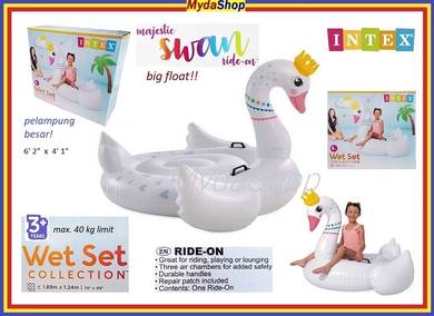 MAJESTIC WHITE SWAN Swim Pool Ride-On. Pelampung