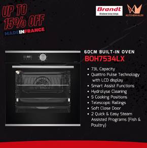 BRANDT - 73L Built-in Pyrolytic Oven BOP7543LX