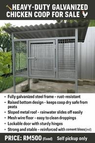 Heavy-Duty Galvanized Chicken Coop - For Sale